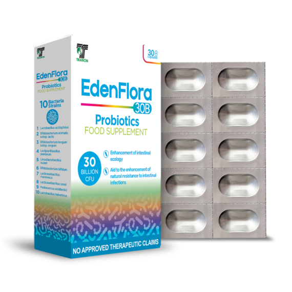 EdenFlora 30B Probiotics Prebiotics 10 in 1 Strains (30 Capsules) - Image 2